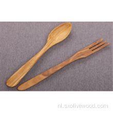 Olive Wood Salad Sever Set van 2-12 &quot;